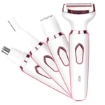 4 in 1 Electric Razor Shaver Lady Shaver Painless Body Hair Trimmer for Armpit B