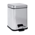 Square Bathroom 3L Pedal Bin - By Harbour Housewares - White