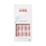 KISS Gel Fantasy Prêt-à-porter Gel Ongles PREÊT A Porter, Style "Rock Candy", Kit Ongles 24 Méga Onglets Adhésifs, Colle Gel Rose, Stick Manucure, Mini Lime et 24 Faux Ongles