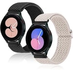 MATCHEASY Nylon Strap Compatible with Samsung Galaxy Watch 6/4 Classic 43mm 47mm 42mm 46mm, Galaxy Watch 4/5/6 40 44mm/5 pro 45mm,Adjustable Elastic Samsung Galaxy Watch Straps for Women/Men 2 Pack.