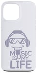 Coque pour iPhone 13 Pro Max Music Is My Life Sounds Listening Melody Beats Vibes Lover