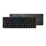 ASUS ROG Falchion 65% wireless mechanical gaming keyboard with 68 keys, wireless Aura Sync lighting, interactive touch panel, keyboard cover case, ROG NX Switches, and up to 450-hour battery life