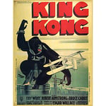 Wee Blue Coo Film Movie King Kong Wray Armstrong French Art Print Poster Wall Decor 12X16 Inch