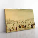 Big Box Art Hendrick Avercamp A Scene on The Ice Canvas Wall Art Print Ready to Hang Picture, 76 x 50 cm (30 x 20 Inch), Multi-Coloured