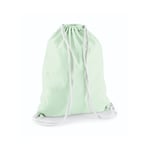 Westford Mill Cotton Gymsack - ryggsäck - Pastel Mint/White - One Size