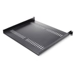 StarTech 1U Vented Server Rack Cabinet Shelf  16in Deep Fixed Cantilever Tray  Rackmount Shelf for 19" AV/Data/Network Equipment Enclosure w/ Cage