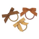 Konges Sløjd 3pk hair elastics bow - moonbeam