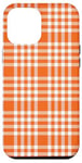 Coque pour iPhone 14 Plus Tartan orange à carreaux carreaux vichy automne