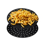 Tower TLINER4 Reusable Round Air Fryer Liners, Pack of 2 Circular Paper Accessories, Suitable for Most 2 Litre to 4 Litre Air Fryers Including Tower Vortx and Ninja Foodi, Non-Stick, Dishwasher Safe