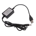 DC5V till DC 12V USB spänning Step Up Converter-kabel USB - power med 5,5 x 2,1 mm 115cm/45''