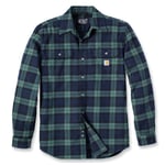 Carhartt Men's Flannel L/S Plaid Shirt Frosted Balsam, M