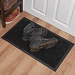 Front Door Anti Slip Entrance Door Outdoor Indoor Mat Black 45 x 75cm