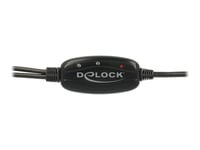 Delock Adapter Usb 2.0 Type-A > 2 X Serial Db9 Rs-232 - Usb / Seriell-Kabel - Usb (Hann) Til Db-9 (Hann) - 1.5 M - Tommelskruer - Svart, Gul, Grønn