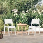 Prolenta Premium - Chaises De Jardin Lot De 2 Blanc Polypropylène