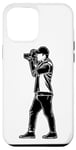 Coque pour iPhone 12 Pro Max Photographe Sketch Camera Guy Artiste photo