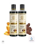 2 X210ml  KHADI NATURAL KHADI SHIKAKAI & HONEY HAIR CLEANSER SHAMPOO PREV.DAMAGE