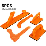 Jeu de blocs poussoirs et de tiges de poussée de sécurité pour le travail du bois, 5 pièces, orange, pour scies à table, fraiseuses, dégauchisseuses