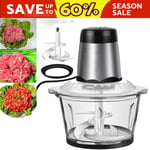 2L Electric Chopper Food Processor Multi Blender Meat Fruit Vegetable Mixer Home