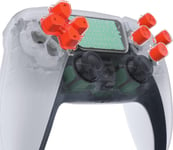 Boutons D'action Dpad Tricolore Compatibles Avec Ps5 Manette, Boutons D'action Dpad De Remplacement Pour Ps5 Manette, Boutons Avec Symboles Redessin¿¿S Pour Ps5 Manette, Orange Transparent