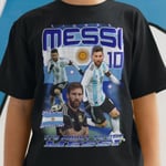 Messi Svart T-shirt - Argentina spelare tröja XXXL