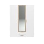 Armoire 3 portes 1 miroir 2 tiroirs SANDRINE  