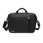 tomtoc 15,6 Pouces Double Compartiment Laptop Serviette pour 2 Laptop, Sac à bandoulière d'affaires pour 1 Laptop + 1 Moniteur Portable, Résistant à l'eau Multifonctionnel Ordinateur Sac de travail