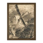 Artery8 After John Constable A Windmill Painting Artwork Framed Wall Art Print 18X24 Inch