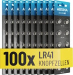 100x Pile LR41 AG3-1,5V Alcaline étanche avec Longue durée - LR736 / L736 / G3 / G3A / 3GA / 192 / GP192 / V3GA / RW87 - Piles LR41, LR41 Pile Bouton, Pile LR41 pour thermometre, Pile LR 41.[G494]