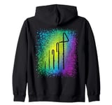 Flute Graphic for Flute Player or Flautist or Flute Teacher Zip Hoodie