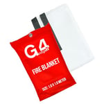 G4GADGET Fire Blanket for Kitchen, 40" x 40" – Emergency Fire Suppression Blanket, Heat Resistant, Ideal for Home, Car, and Camping – Meets British Standards