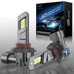 AUXIRACER Ampoule HB3 LED sans Polarité,16000LM 50W 6500K Blanche Xénon 500% Lumineux Phares LED HB3 Voiture et Moto,Remplacement Halogène pour Feux de Route et de Croisement (HB3/9005)