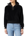 Tommy Hilfiger Women 1985 Sweatshirt with Half-Zip, Black (Black), L