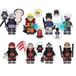 8 st/ set Naruto Brick Toys Cartoon Action Figurer - Perfet