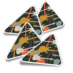 4x Triangle Stickers - Classic Guitar Pattern Band Music #8823