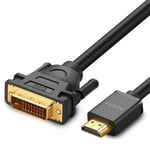 Ugreen HDMI til DVI-kabel, toveis, 2m - Svart