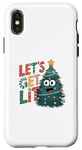 iPhone X/XS Let's Lit Funny Cute Green Christmas Tree Lights Case