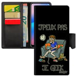 Coque Samsung Galaxy Note 10 lite porte cartes j'peux pas je geek noir gamer aimantée play bd 4G jpeux jeux video console drole je