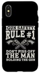 iPhone X/XS Gun Safety Rule - Don't Piss Off The Man Holding The Gun Case