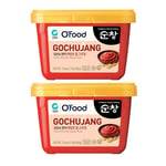 CJO Gochujang Korean Hot Pepper Red Pepper Chilli Paste 500g (Pack of 2)