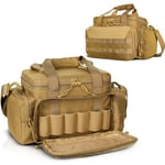 OneTigris Range Bag Sac tactique de police pour chasse, tir, pêche, randonnée, extérieur, marron coyote