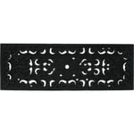 Relaxdays Paillasson de marche caoutchouc, tapis porte entrée, extérieur, intérieur, ornement, antidérapant, 75x25, noir