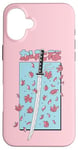 Coque pour iPhone 16 Plus Katana Samurai Rose Fleur de Cerisier Sakura Japon Pastel Anime