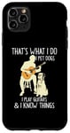 Coque pour iPhone 11 Pro Max That What I Do I Pet Dogs I Play Guitars & I Know Things