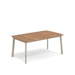 EMU - Shine Table 166 cm Taupe - Ulkotilojen ruokapöydät - Arik Levy - Ruskea - Metalli/Puu