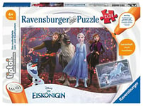 Ravensburger- Disney tiptoi Jeu 00109 Petits explorateurs La Reine des Neiges 2 x 24 pièces Puzzle pour Enfants à partir de 4 Ans, Bleu