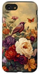 iPhone SE (2020) / 7 / 8 Vintage Victorian Era Inspired Rose & Violet Floral Design Case