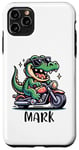 Coque pour iPhone 11 Pro Max Marque Mark Fun Alligator pour garçon Motif moto