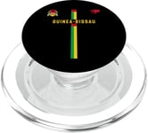 Drapeau Guinée-Bissau, carte silhouette, emblème national PopSockets PopGrip pour MagSafe