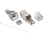 InLine 76204A RJ45 Métallique, Transparent connecteur de fils - Connecteurs de fils (RJ45, Métallique, Transparent, Métal, Plastique, Cat6a, Sac en polyéthylène)