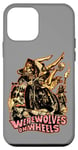 Coque pour iPhone 12 mini Loups-garous d'horreur vintage sur roues Biker